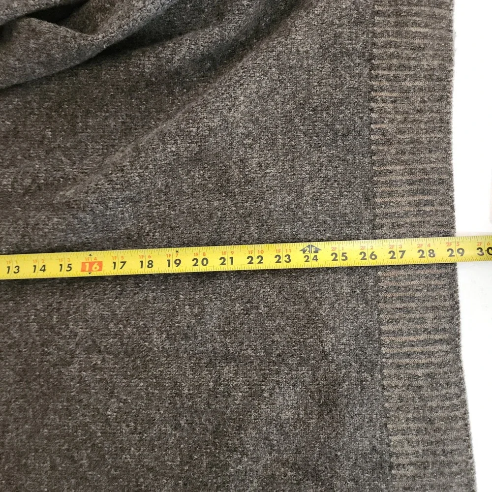 C73 Blue Pronto‎ Uomo Mens 3X 100% Wool Quarter Zip Pullover Sweater Brown Tan